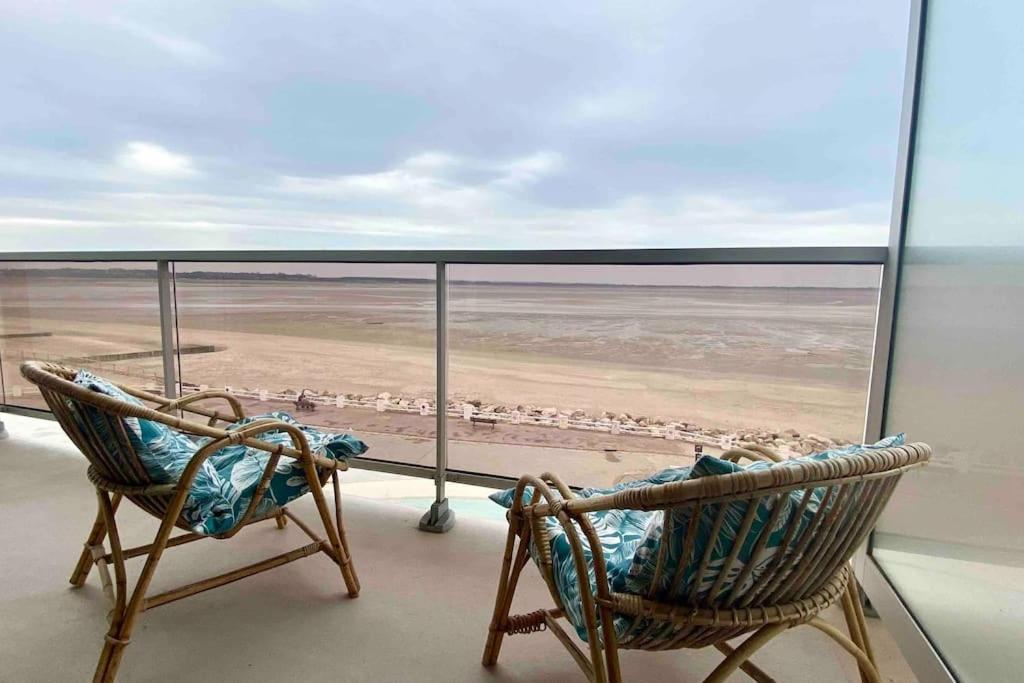 Studio avec balcon, vue panoramique sur la baie Le Crotoy Extérieur photo