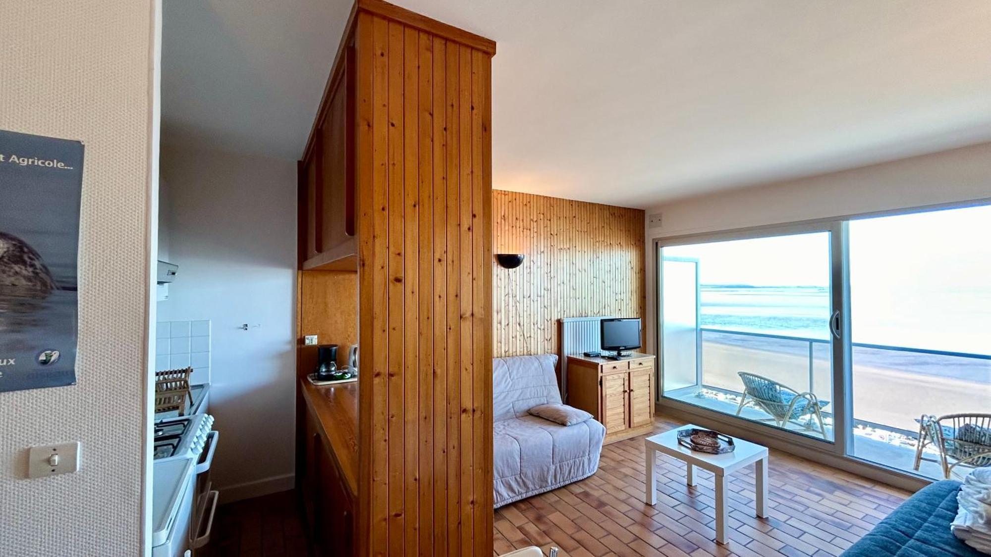 Studio avec balcon, vue panoramique sur la baie Le Crotoy Extérieur photo