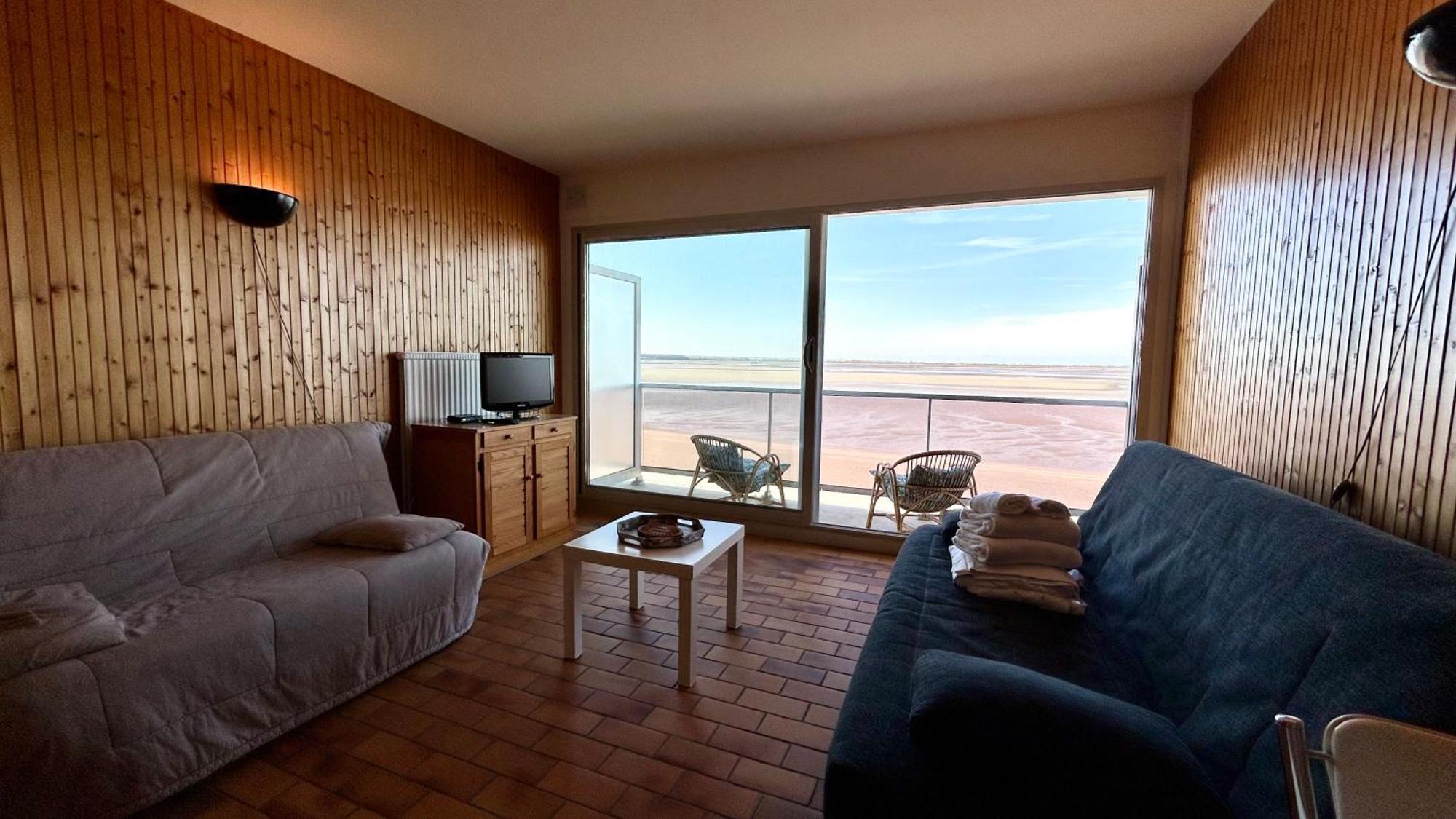 Studio avec balcon, vue panoramique sur la baie Le Crotoy Extérieur photo